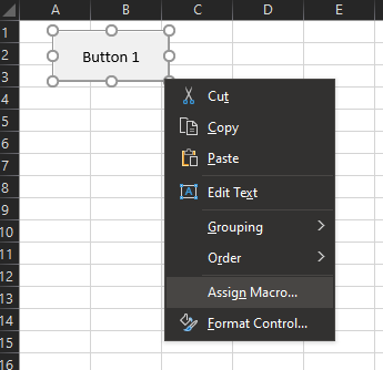 Right-click Assign Macro